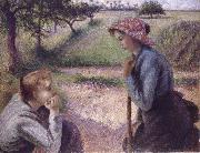 Camille Pissarro The conversation oil painting artist